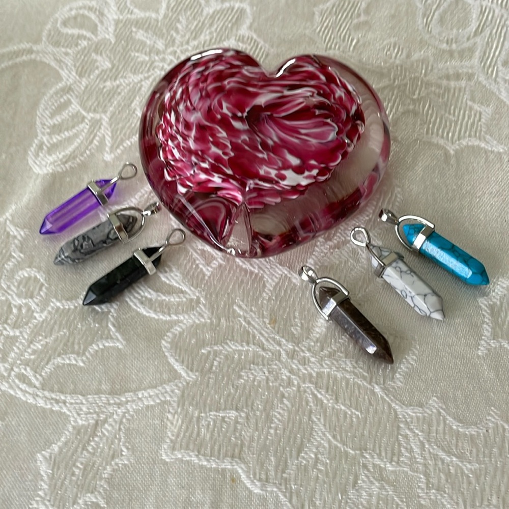 Six Stone Pendants Variety Of Colors